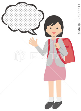 小学生と吹き出し 小学生と吹き出し 98082813