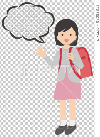 小学生と吹き出し 小学生と吹き出し 98082813
