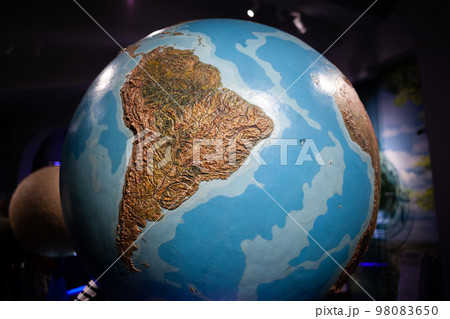 Layout of the planet Earth. The Moscow Planetarium is one Layout of the planet Earth. The Moscow Planetarium is one 98083650