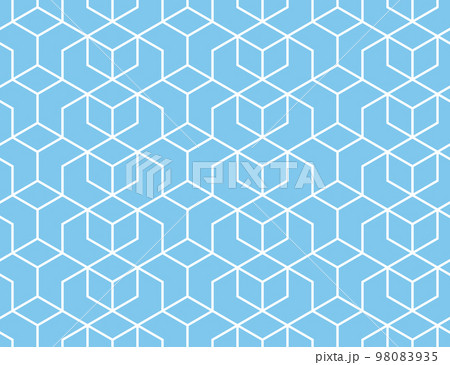 The geometric pattern with lines. Seamless vector background. White and blue texture. Graphic modern pattern. Simple lattice graphic design The geometric pattern with lines. Seamless vector background. White and blue texture. Graphic modern pattern. Simple lattice graphic design 98083935