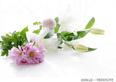 背景用　切り花　百合の花 98084249