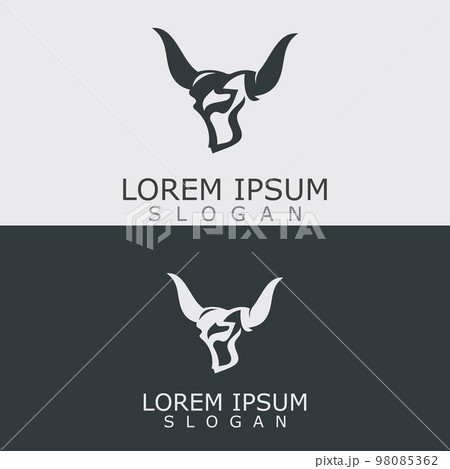 Horns Animal bull logo vector icon template Horns Animal bull logo vector icon template 98085362