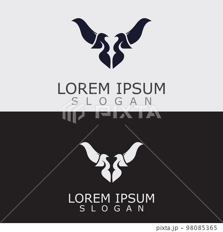 Horns Animal bull logo vector icon template 98085365