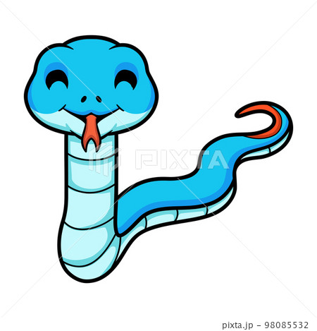 Cute blue snake viper cartoon Cute blue snake viper cartoon 98085532