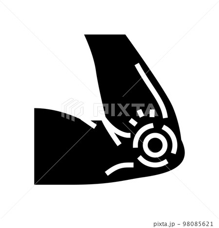 elbow pain body ache glyph icon vector illustration elbow pain body ache glyph icon vector illustration 98085621