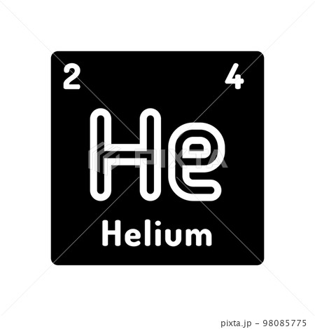helium chemical element glyph icon vector illustration 98085775