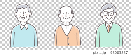 Senior man simple icon 98085887