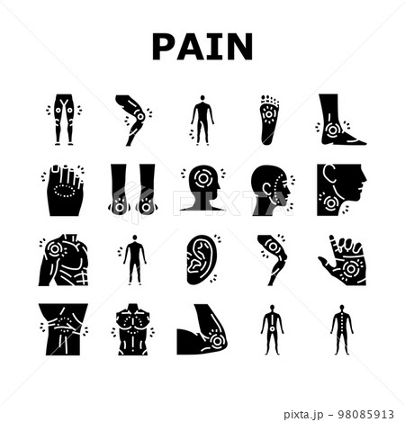 pain body ache health back icons set vector 98085913