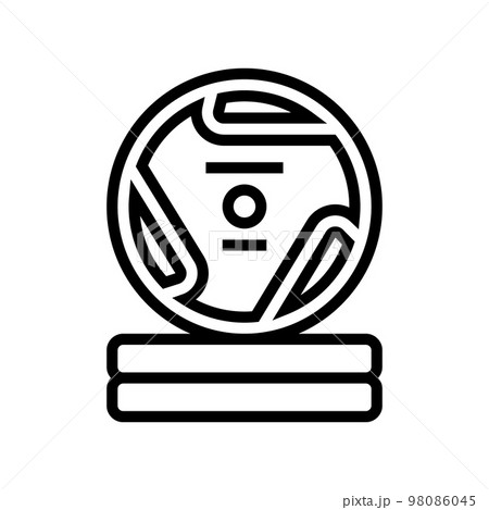 weight plates fitness sport line icon vector illustration 98086045