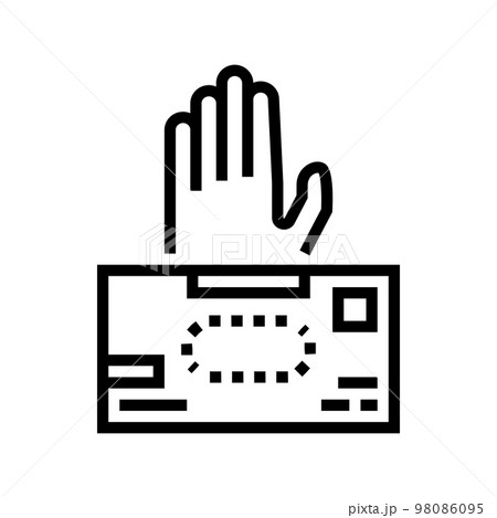 nonlatex gloves first aid line icon vector illustration 98086095