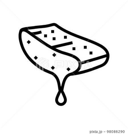 drop slice aloe vera line icon vector illustration 98086290