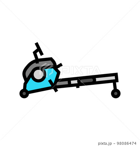 rowing machine fitness sport color icon vector illustration 98086474