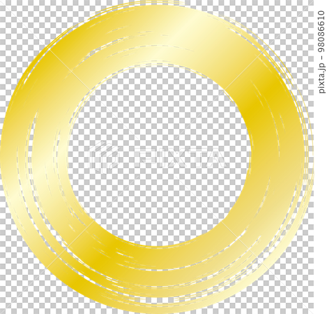 Background material 8: Brush frame circle round gold 98086610