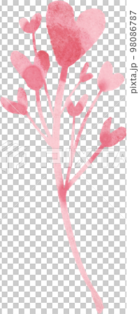 light pink heart flower 98086787