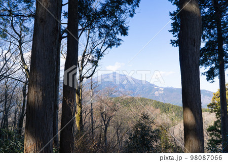 高取山の山頂から見た大山(大山丹沢国定公園) 高取山の山頂から見た大山(大山丹沢国定公園) 98087066
