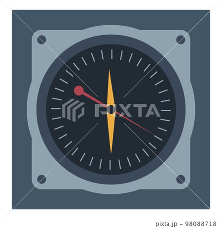 Panel showing direction, compass with arrow icon 98088718