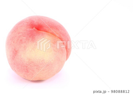桃 モモ 1個 丸ごと フルーツ 明るい背景 桃 モモ 1個 丸ごと フルーツ 明るい背景 98088812