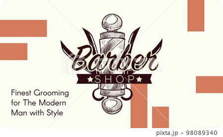 Barber shop, finest grooming for modern men vector 98089340
