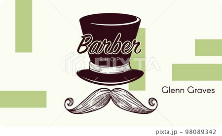 Barber shop, business card or logotype vector 98089342