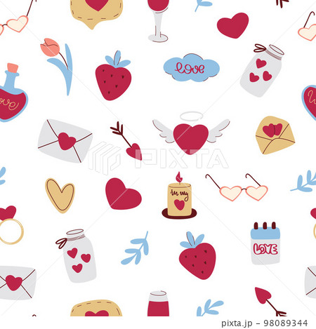Valentine seamless pattern vector illustration 98089344