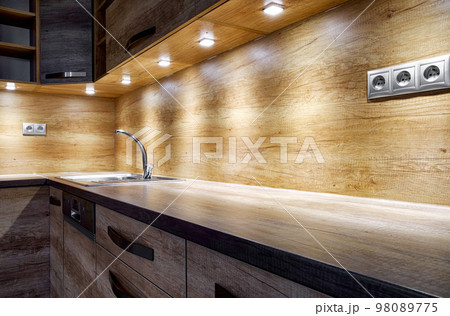 Brown kitchen unit - modern furniture 98089775