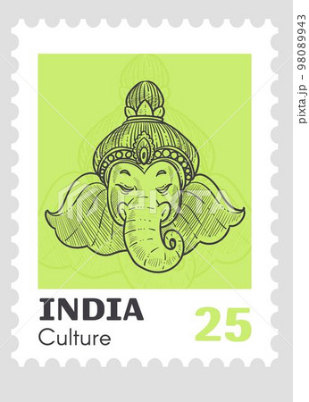 Indian culture and religion or beliefs postmark Indian culture and religion or beliefs postmark 98089943