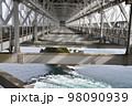 渦の道から見た海と大鳴門橋 98090939