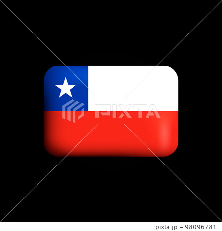 Chile Flag 3D Icon. National Flag of Chile Chile Flag 3D Icon. National Flag of Chile 98096781