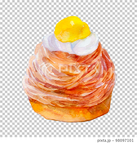 水彩イラスト　モンブラン 98097101