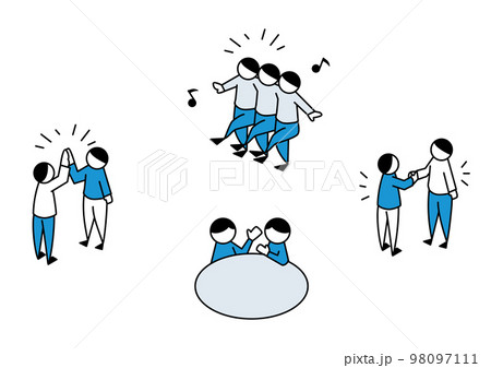 コミュニケーションをとる人々 セット コミュニケーションをとる人々 セット 98097111