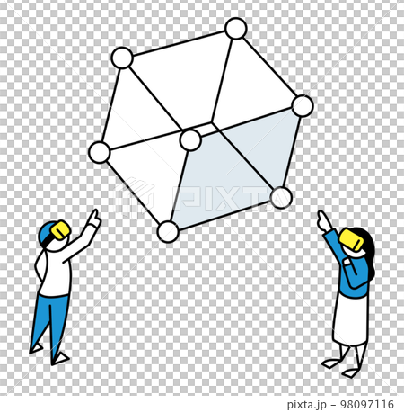 VR操作をする人　2人ver 98097116