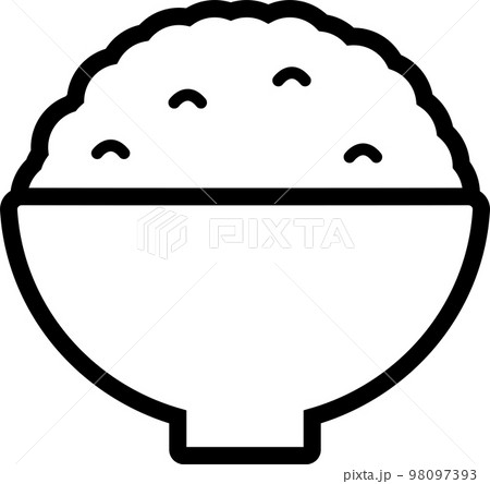 白米のシンプルでかわいいピクトグラム 白米のシンプルでかわいいピクトグラム 98097393