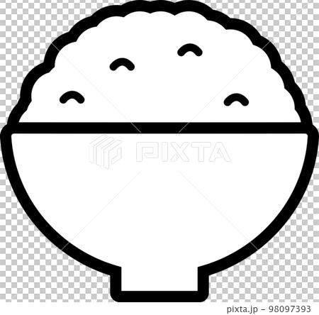 白米のシンプルでかわいいピクトグラム 白米のシンプルでかわいいピクトグラム 98097393