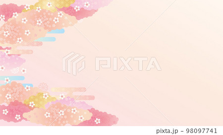 bg素材-さくら3-1ベク bg素材-さくら3-1ベク 98097741