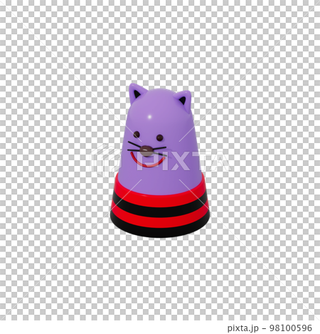 玩具貓的 3D 插圖 98100596