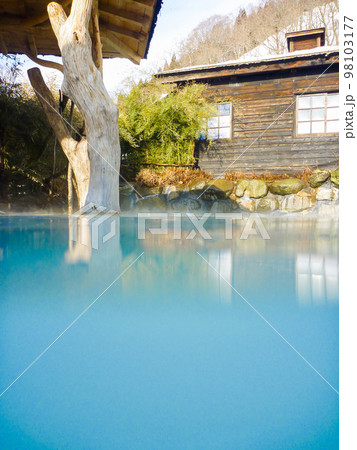 秘湯　鶴の湯（縦） 98103177