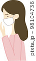 具合の悪い女性　マスク 98104736