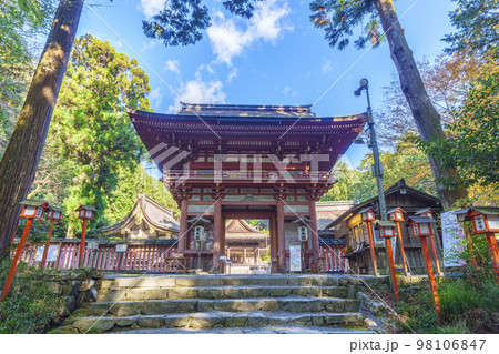 秋の日吉大社 東本宮楼門(滋賀県大津市坂本) 秋の日吉大社 東本宮楼門(滋賀県大津市坂本) 98106847