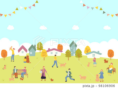 ペットとの暮らしを楽しむ人達 98106906