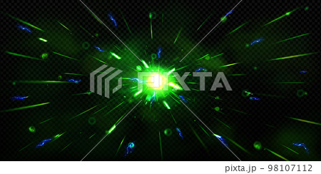 Green light flare effect, bright glow of burst Green light flare effect, bright glow of burst 98107112