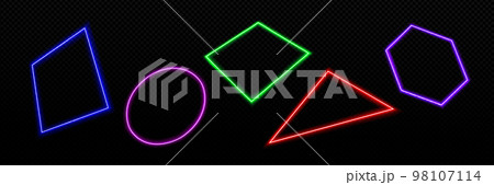 Neon light frames, glowing line borders Neon light frames, glowing line borders 98107114