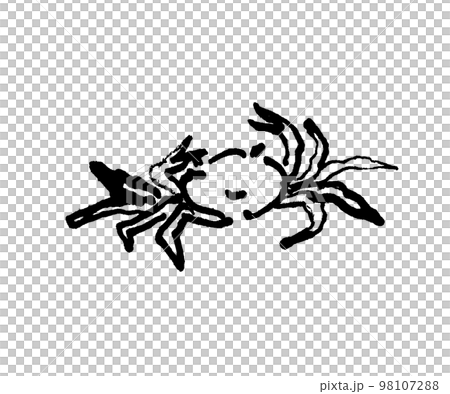 Sawa crab line drawing illustration Sawa crab line drawing illustration 98107288