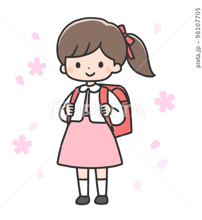 入学式の女の子 98107705