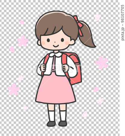 入学式の女の子 98107705