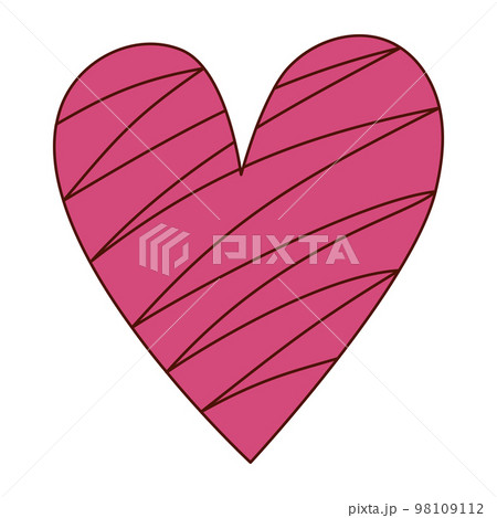 Hand drawn heart for Valentine day. Design elements for posters, greeting cards, banners and invitations. 98109112