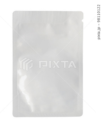 Blank white cosmetic cream sachet isolated on white background Blank white cosmetic cream sachet isolated on white background 98110122