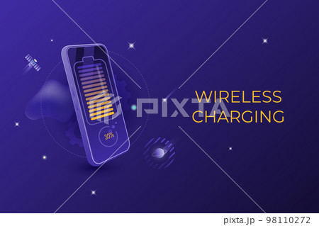 Wireless Charging Web Page Design Template 98110272