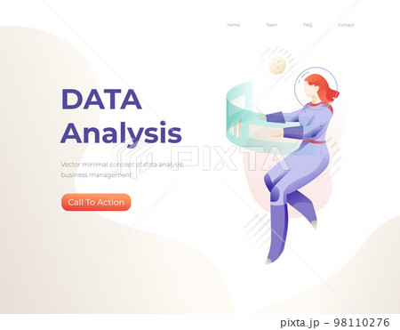 Woman Inteacting with Dashboard 98110276