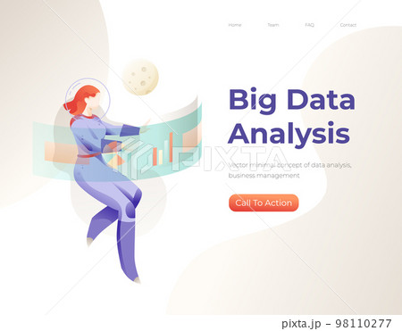 Woman Inteacting with Graphs 98110277