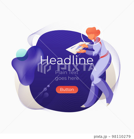 Woman With Dashboard Template 98110279